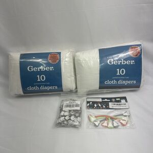 Gerber Baby Boys Girls Birdseye Flatfold Cloth Diapers Multipack White 2 Pack 10